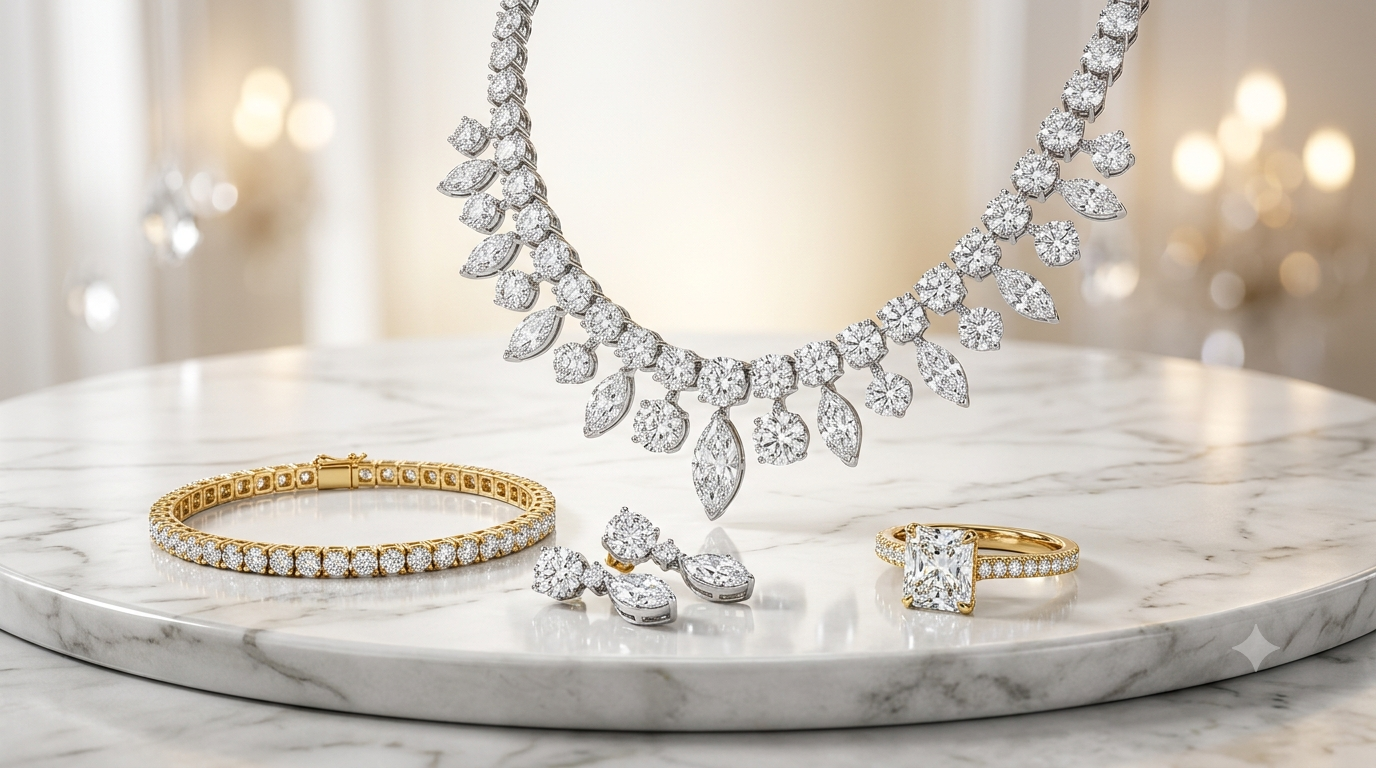AI jewellery photography background — professional backgrounds for rings and necklaces