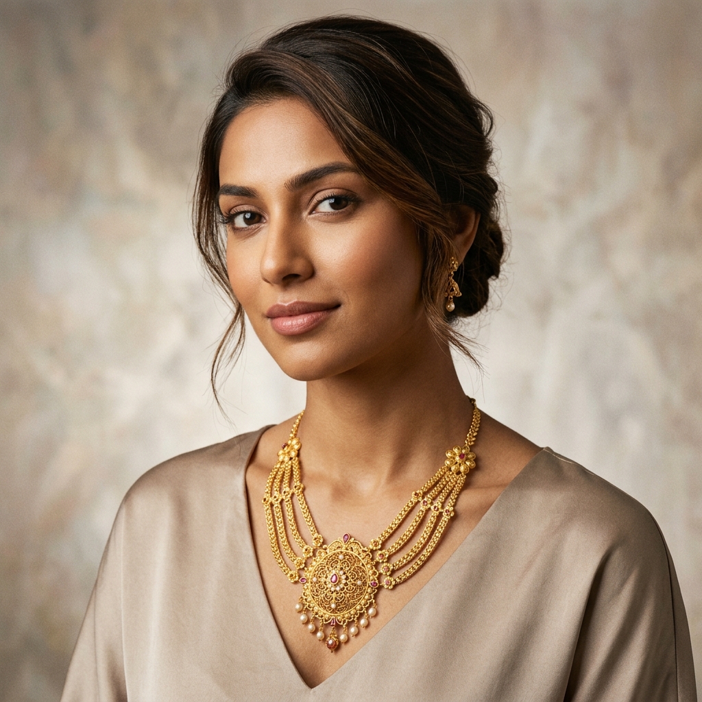 Model With Jewellery Photography — AI-generated product shots by Mishruh.AI